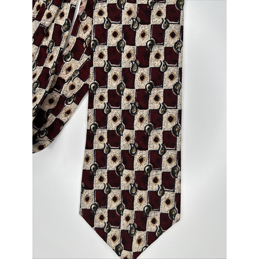 Regatta Men's Neck Tie‎ 100% Italian Silk Red Tan Olive Green, 4 W x 55 L